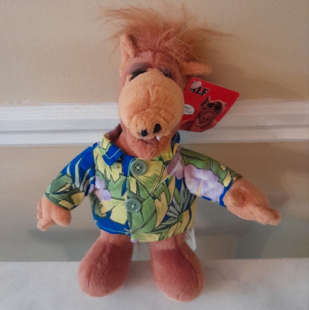 Nanco 2002 Alf Wearing Hawaiian Shirt Approx. 9" Plush Stuffed Animal Toy
